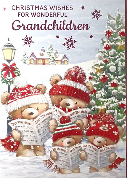 Grandchildren Christmas - Cute Carol Books & Streetlight