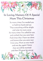 Mum Christmas Grave Card - Flowers