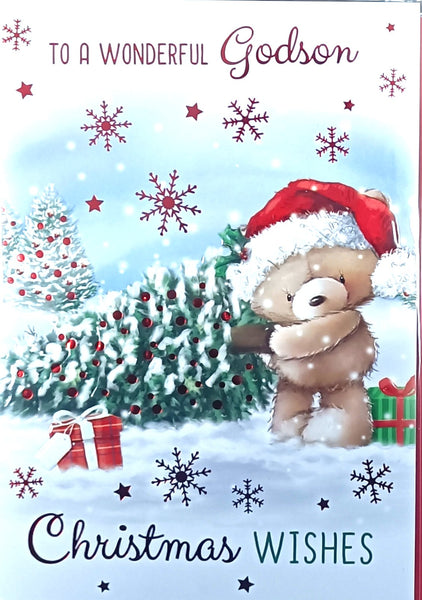 Godson Christmas - Bear Pulling Tree