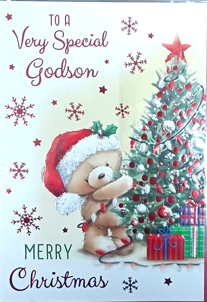 Godson Christmas - Bear Decorating Tree