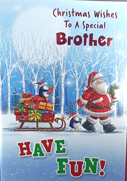 Brother Christmas - Santa Carrying Gift