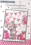 Granddaughter Birthday - Cute Bunting Standing
