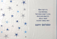 12 Boy Birthday - Silver & Blue Stars