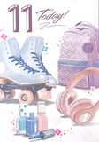 11 Girl Birthday - Backpack & Skates