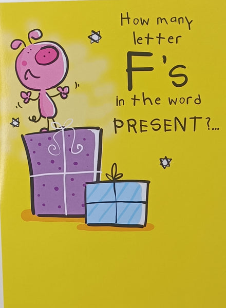 Joke Birthday - Pig On Boxes