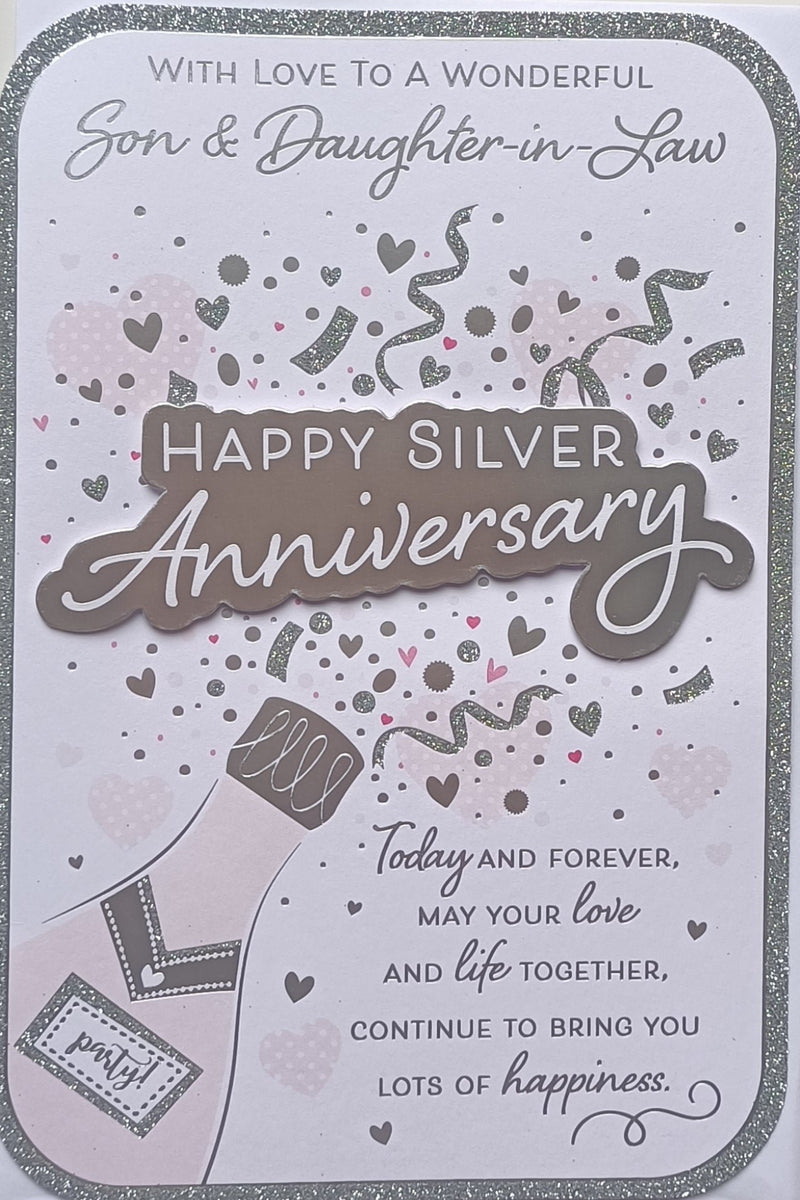 Son & Daughter In Law Anniversary - Silver Wedding Anniversary – Cards ...