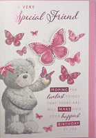 Friend Birthday - Large Cute Pink Butterflies