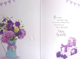 Sister Birthday - Purple Flowers In Jug