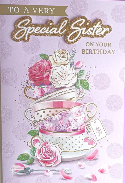 Sister Birthday - Teacups & Flowers