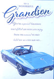 Grandson Birthday - Large 8 page Car
