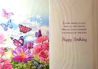 Granddaughter Birthday - Butterflies & Flowers Special