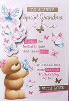 Mother’s Day Grandma - Cute Bear Holding Butterfly