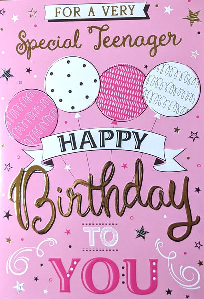 Teenager Girl Birthday - Pale Pink Balloons