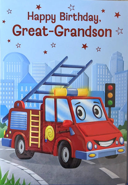 Great Grandson Birthday - Fire Engine