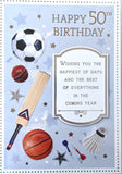 50 Birthday Male - Sports Cricket Bat