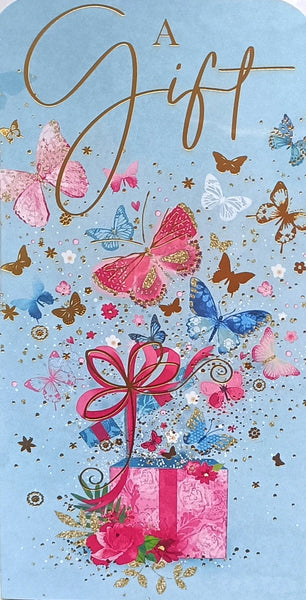 Money Wallet - Pink Box & Butterflies