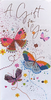 Money Wallet - Multi Coloured Butterflies