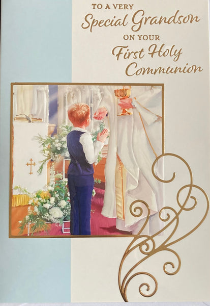 Communion Grandson - Boy standing left