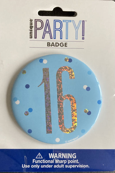 16 blue badge