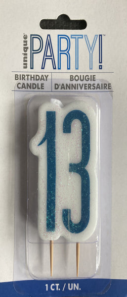 13 blue candle