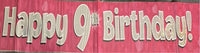 9 pink banner