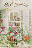 85 Birthday Female Flowers window shutters