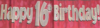 16 pink banner
