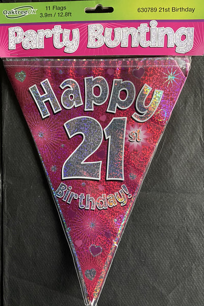 21 pink bunting