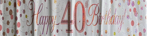 40 rose gold banner