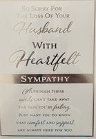 Sympathy Husband-although these words