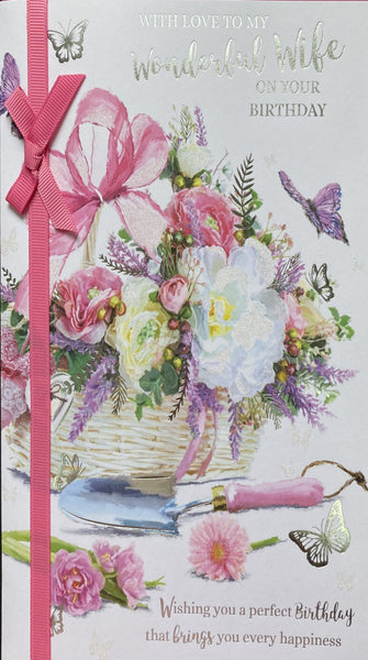 Wife Birthday - Large Flowers In Basket