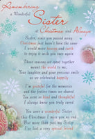 Sister Christmas Grave card