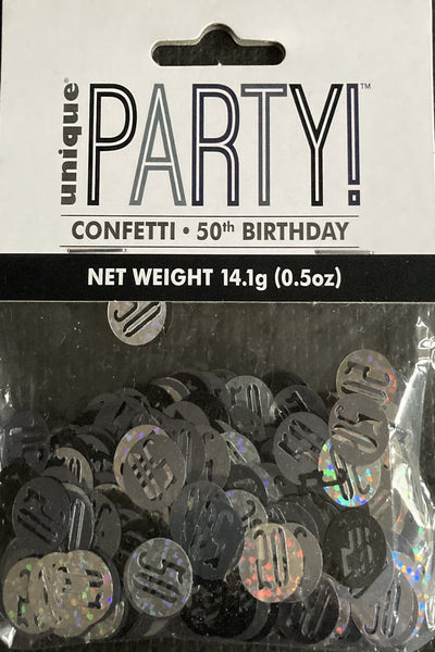 50 black confetti