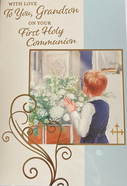 Communion Grandson - Blonde hair right