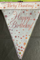 Happy Birthday rose gold bunting