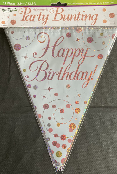 Happy Birthday rose gold bunting