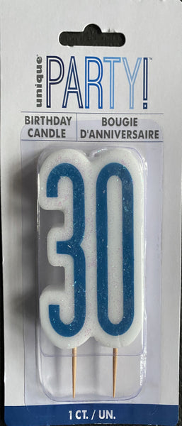 30 blue candle