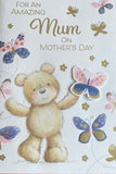 Mother’s Day Mum-Large Cute Bear and Butterflies
