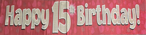 15 pink banner