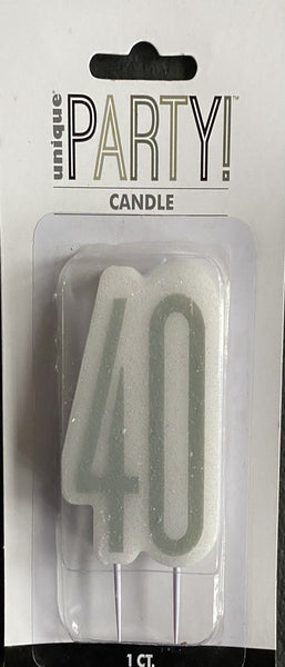 40 silver candle