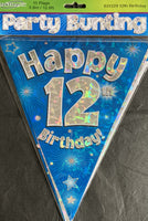 12 blue bunting