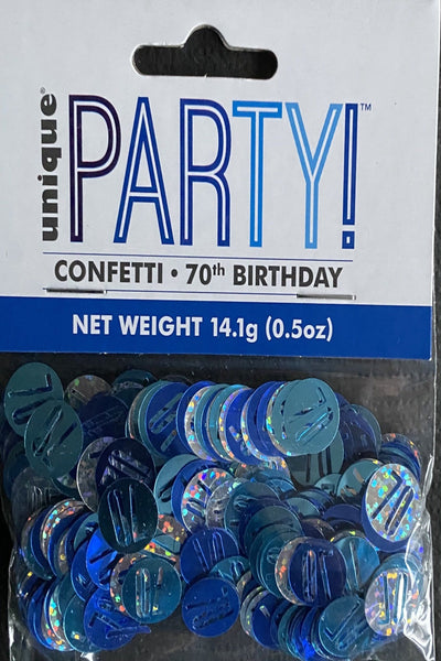 70 blue table confetti