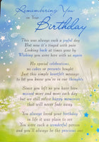 Grave Card Remembering you on your birthday