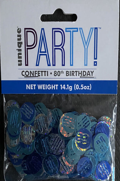 80 blue table confetti