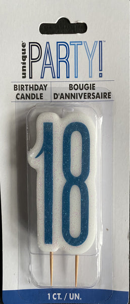 18 blue candle