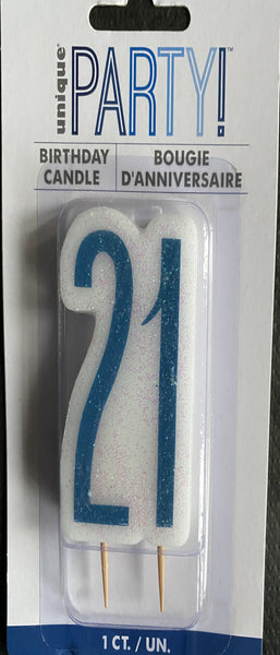 21 blue candle