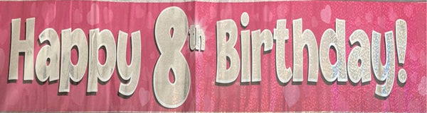 8 pink banner